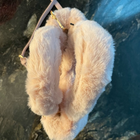 Fuzzy Juicy Couture Dusty Blush Mini Tote - Picture 10 of 11